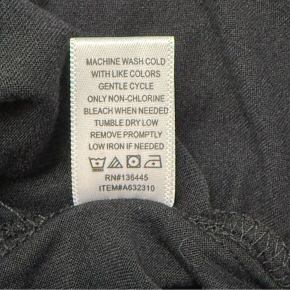 New With Tags MUK LUKS Cloud Knit Short Sleeve Empire Lounge Dress Black, Large - Picture 11 of 12